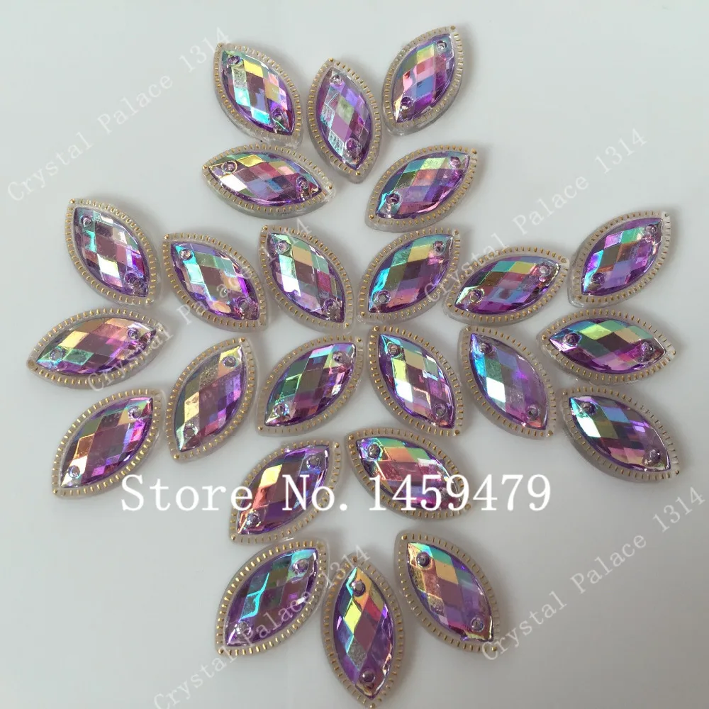 Светильник фиолетовый Цвет AB 150 шт. 10x17mm Стразы акриловые аксессуары с