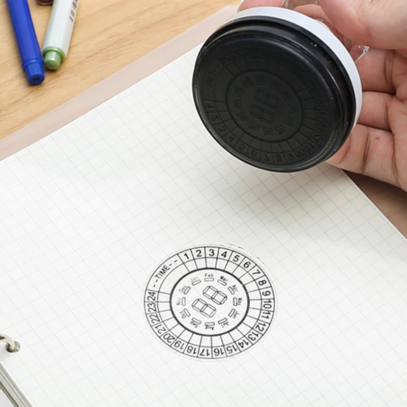 Время и дата фоточувствительная печать DIY Деревянные резиновые штампы для