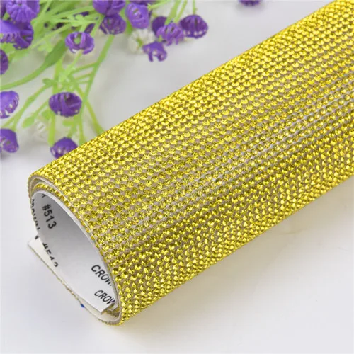 citrine color Заводские Стразы 24*40 см 2 мм SS6 с кристаллами и бусинами, дизайн с железной сеткой, стразы, рулон кристаллов, свадебные украшения - Цвет: citrine color