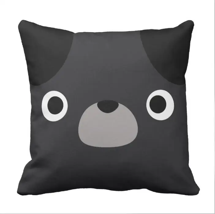 Чехол для телефона с изображением милого черного и белого мопса собаки|pillow case|throw