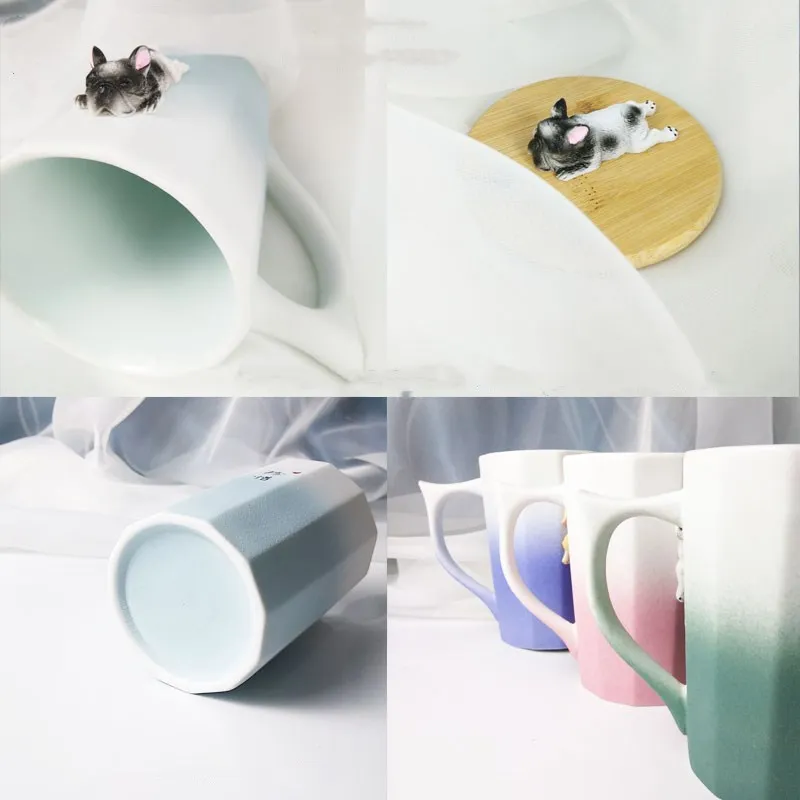 Новые креативные Мультяшные 3D корги французский бульдог керамические кружки