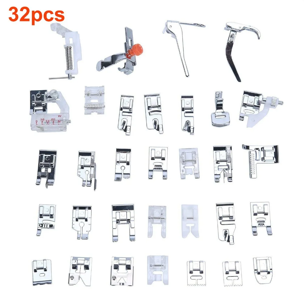 32/42pcs бытовая швейная инструмент прижимных лапок для ухода за кожей стоп комплект+ коробка Brother Janom Швейные машинки для ног Аксессуары для инструментов