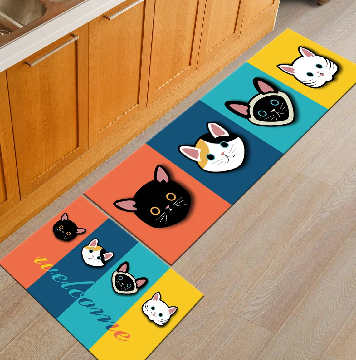 Zeegle Мультяшные Коврики для кухни Нескользящие детской спальни коврики уличные