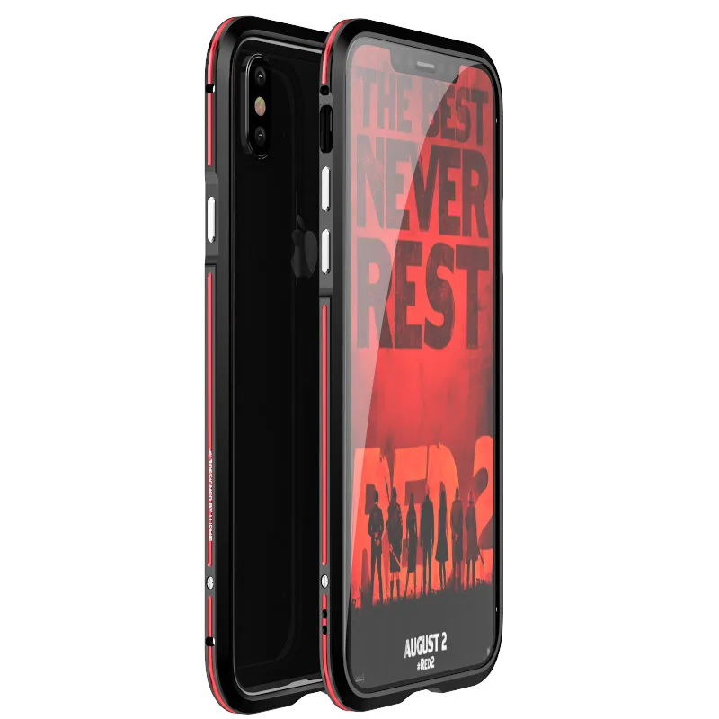 Luphie изогнутый металлический бампер для iphone Xs Max чехол Xr ультра тонкий алюминиевый