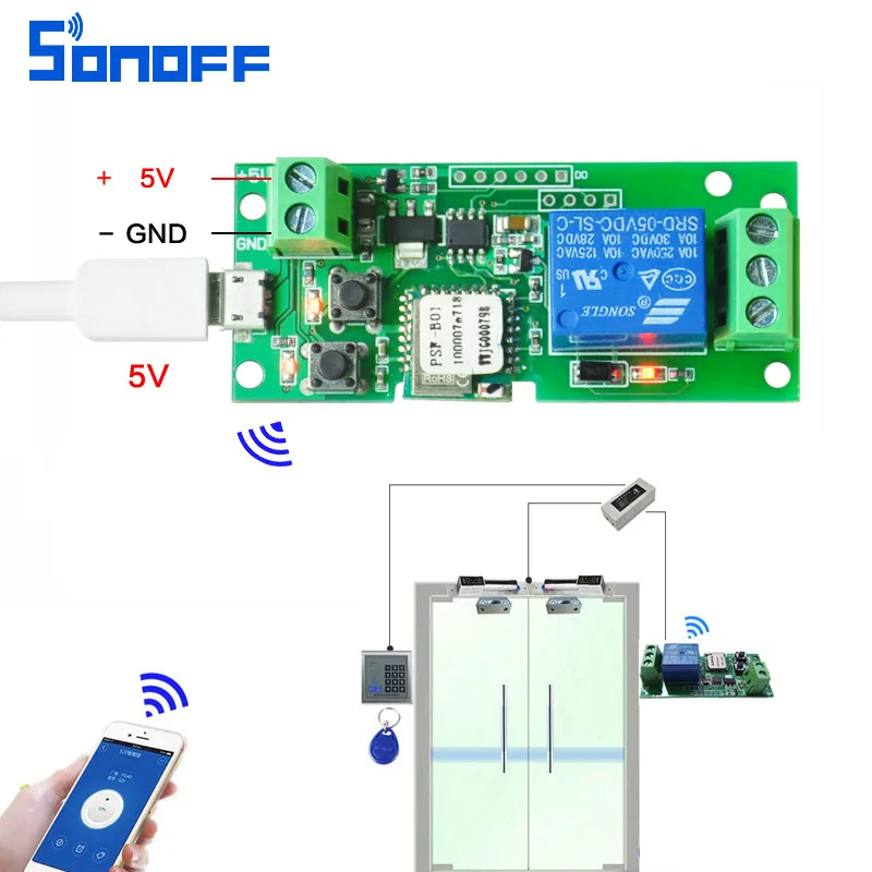 Смарт коммутатор доступа Wi Fi 12 В умный дом автоматизация реле Модуль DC5V