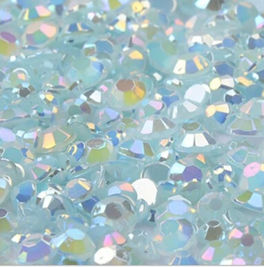 

Free shipping! 2mm ~6mm,Jelly Lt.Aquamarine AB Color Flat back Acrylic Nail Art beads Decoration.1000~50000pcs/lot