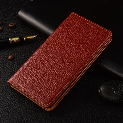 red brown Asus Zenfone 3 Laser ZC551KL чехол KEZiHOME личи Натуральная кожа флип Стенд кожаный чехол Капа для Asus ZC551KL чехол s coque - Цвет: red brown