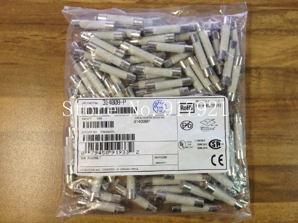 

[ZOB] The United States Litteituse HXP 314008-P 8A250V Lite imported ceramic fuse 6X30 --50PCS/LOT