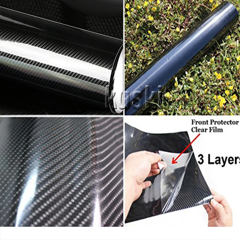

ZDPARTS 200*1520mm Car Styling 5D Carbon Fiber Vinyl Sticker For Mercedes Benz W203 W204 W211 AMG Smart Alfa Romeo 159 Mazda 3 6