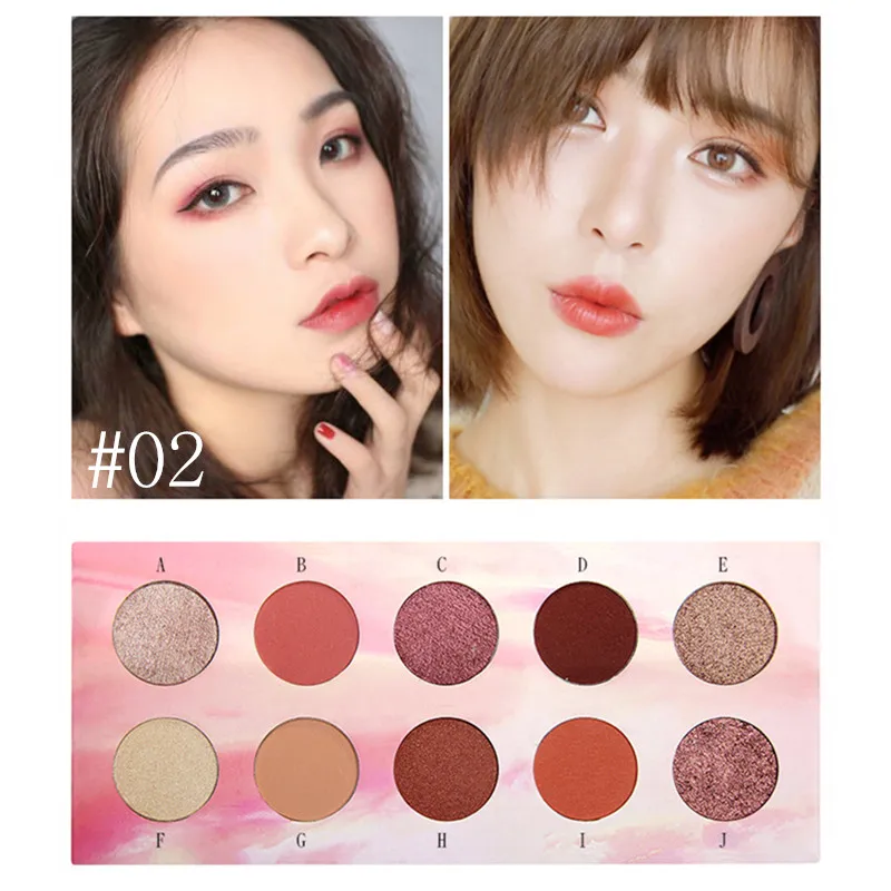 Novo Cosmetics, брендовая матовая Палетка с дымчатыми оттенками, блестящая, 6 цветов, тени для век, профессиональный макияж - Цвет: 02