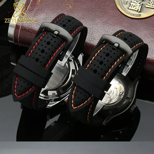 Спорт на открытом воздухе силиконовый ремешок Браслет из силиконового каучука 20 мм 22 мм 24 мм ремешок для часов мужской браслет для часов браслет водонепроницаемый ремень