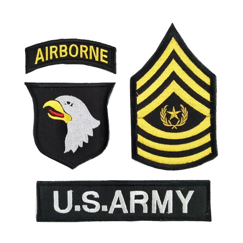 

Military Tactical Army Patch Embroidered Patches Iron on Patches for Clothes stickers sew on applique fabric new DIY 2pcs