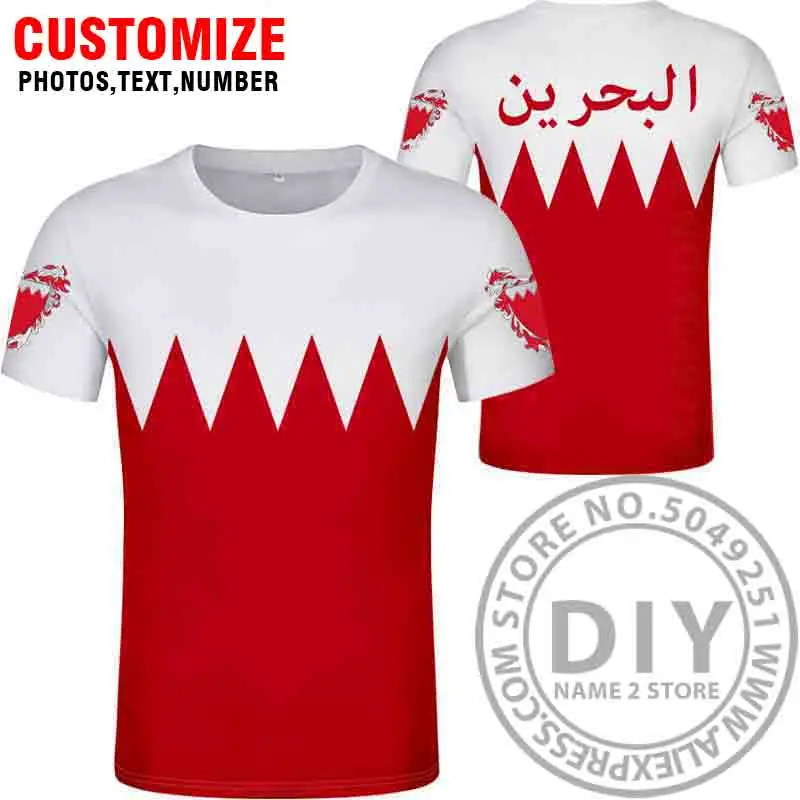 BAHRAIN футболка Бесплатная на заказ имя номер печати фото красный bhr страны bh bahrain diy