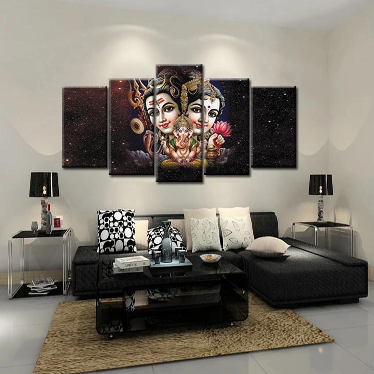 5 шт. печати Wall Art индийские Idol серии Плакат холст картины для Гостиная Настенный