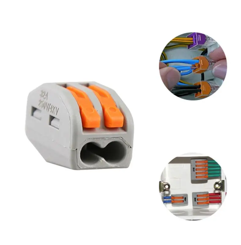 60pcs Reusable Electrical Wire Connectors Kit Spring Lever Nut Terminal Blocks Conductor | Обустройство дома