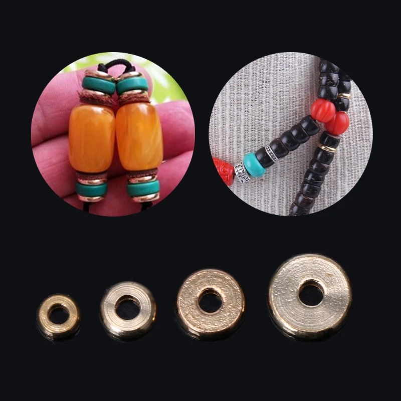 100 шт Металлические гладкие плоские разделительные диски Heishi Rondelle бусины Diy