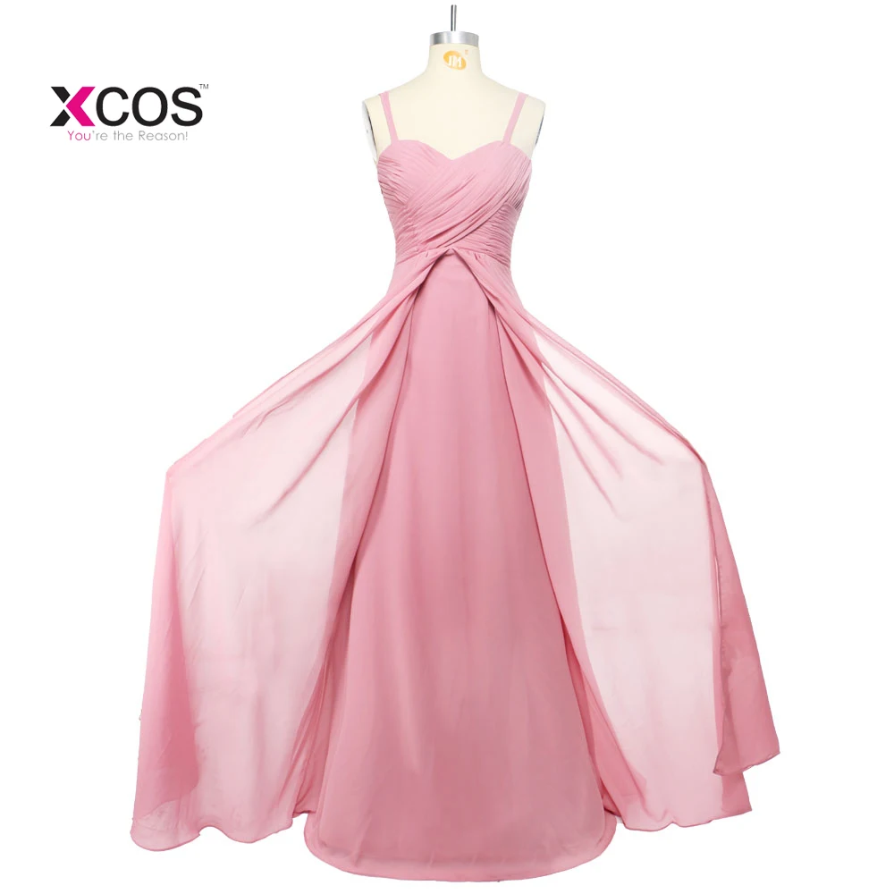 Бледно-розовый шифон Длинные платья подружек невесты 2018 элегантные пляжные Boho