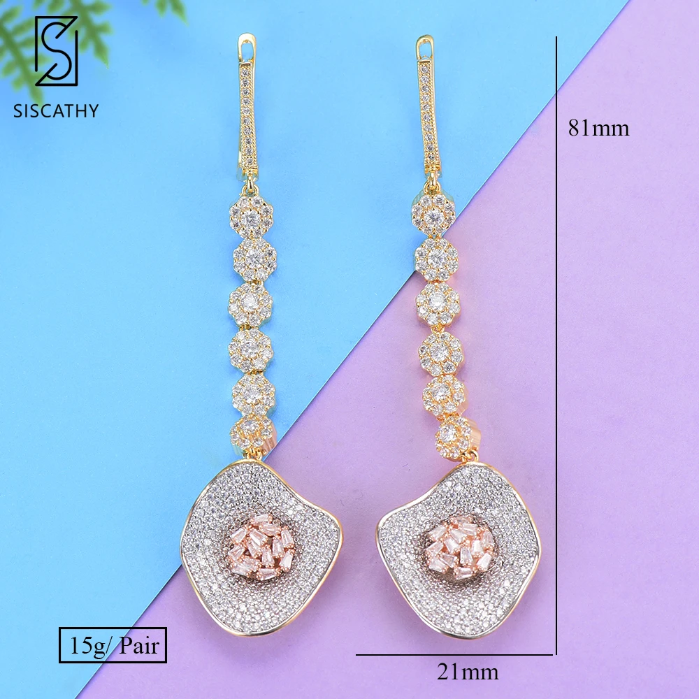21*81 мм Мода Для женщин Jewelry африканские серьги цветок Форма кубический
