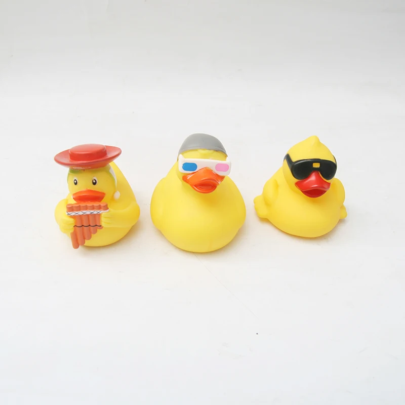 3 шт. игрушки для ванной душ вода плавающий писклявый резиновый утки детей водные