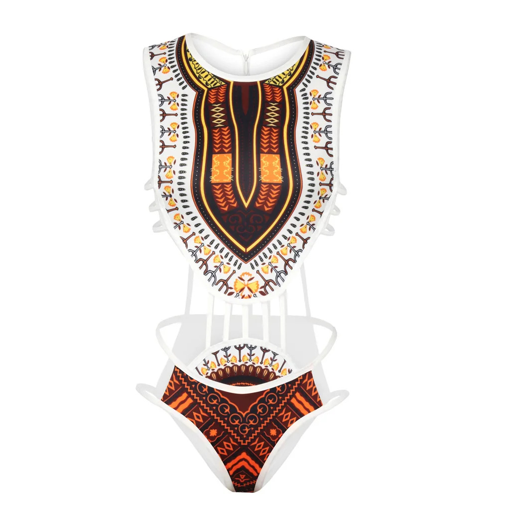 Древних африканских Монокини женщин combinaison короткие бразильские ползунки