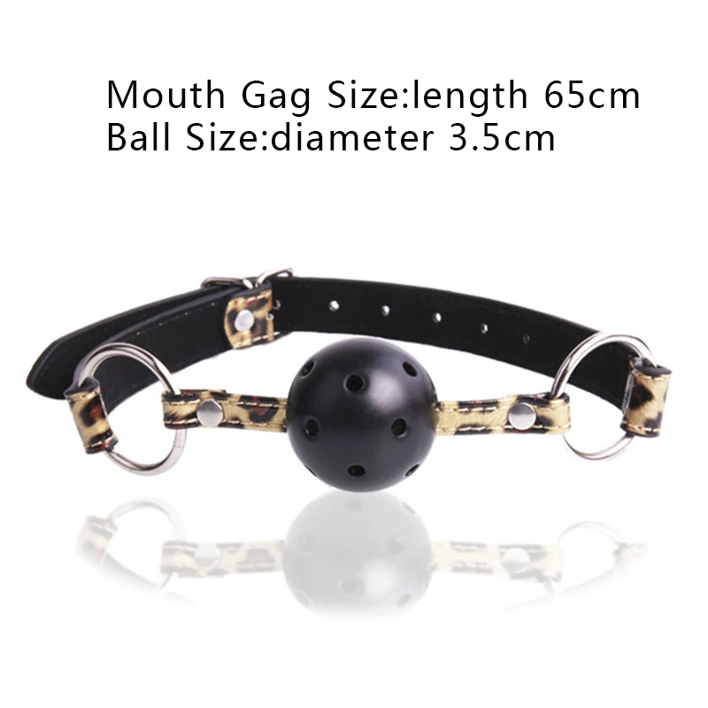 Леопардовый Фетиш бондаж Набор фиксаторов для взрослых кожаные кляп рта