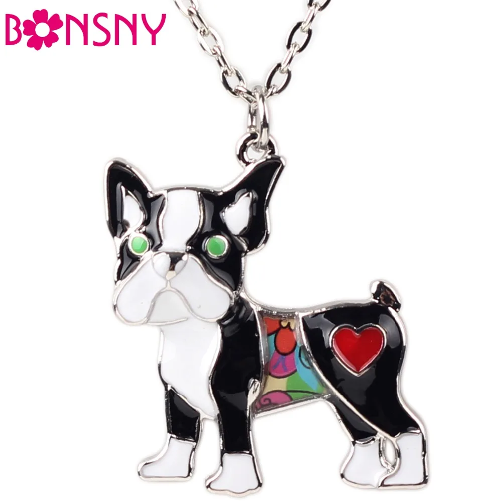 Ожерелье женское эмалированное на цепочке с кулоном в виде Мопса|fashion jewelry|jewelry