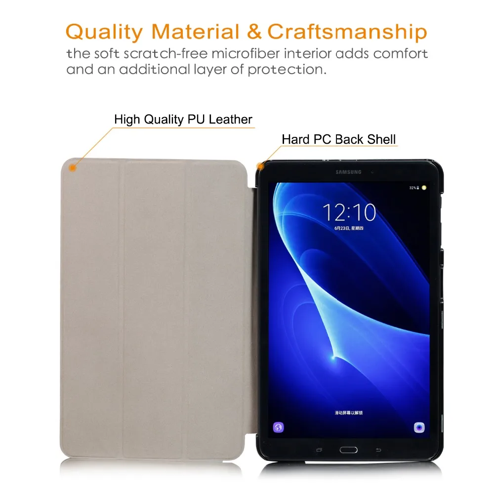 Чехол для планшета samsung Galaxy Tab A6 10 1 SM T580 T585 защитный чехол подставка A 2016 чехол|for