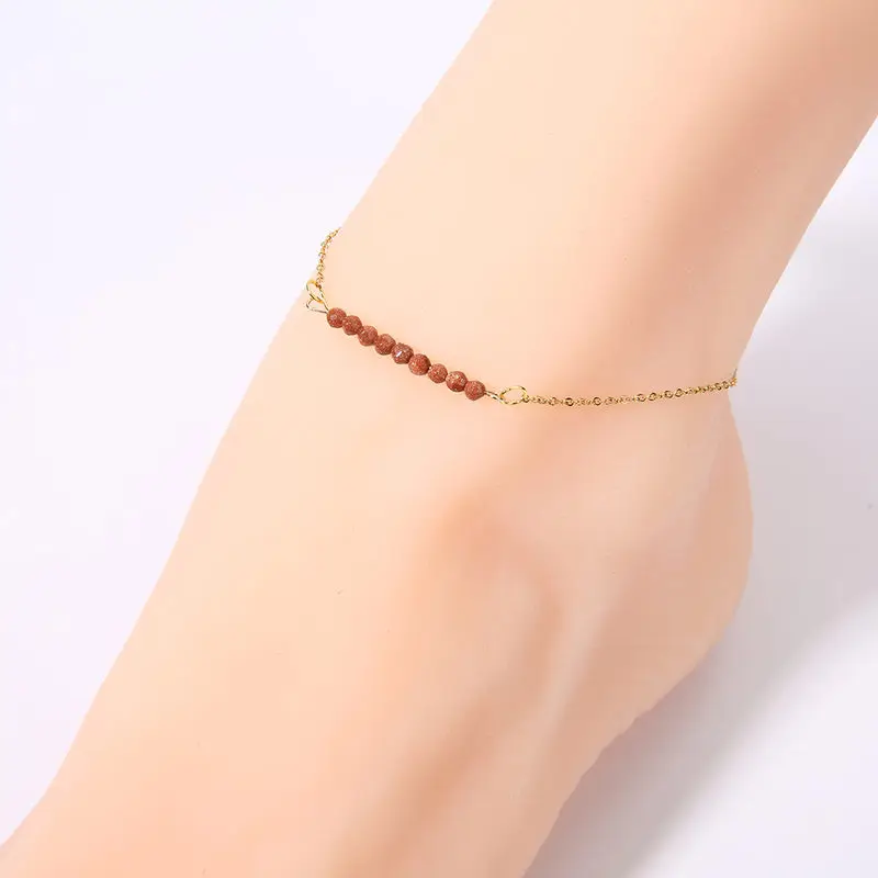 SHINUSBOHO ювелирные изделия с бусинами для ног модная металлическая цепочка