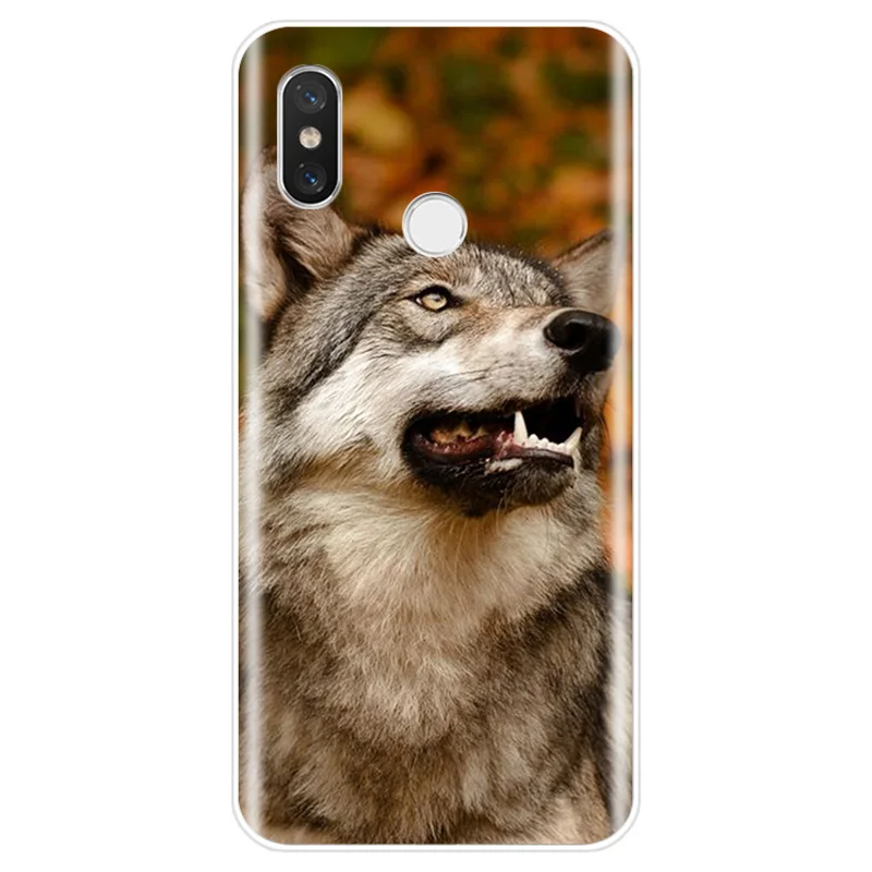 Чехол для телефона Fierce Snow Wolf мягкий силиконовый чехол из ТПУ Для xiaomi 4 4S 5 5C 5S PLUS 6 6X 8