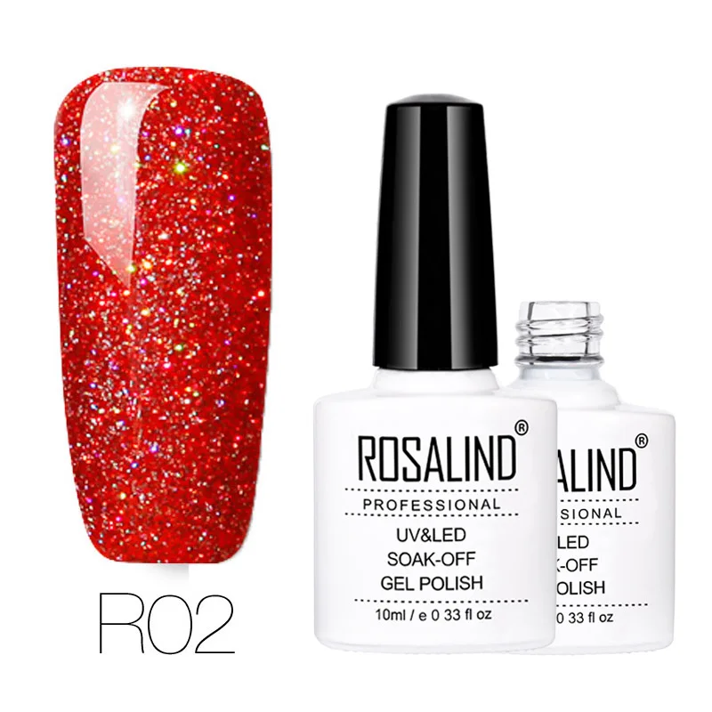 R02 Rosalind Rainbow 10 мл популярный R01-29 Цветной Гель-лак УФ светодиодный гель отмачиваемый Перманентный гель для полировки - Цвет: R02