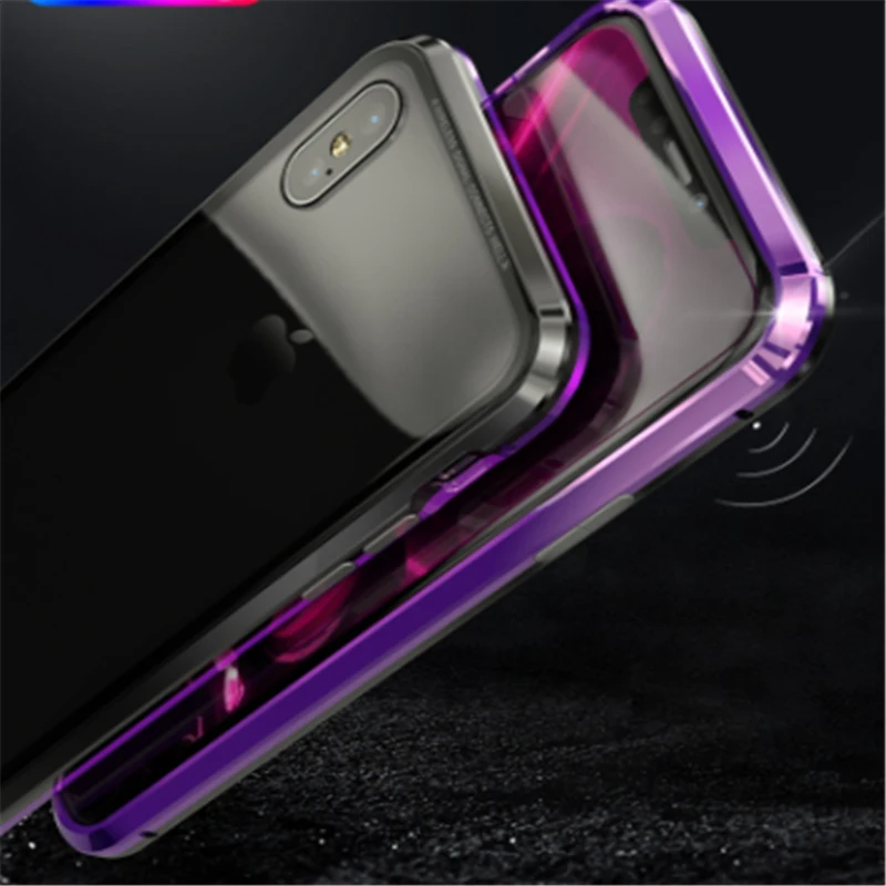 Ручная установка винт металлический бампер чехол для iphone XSMax Роскошный прозрачный закаленное стекло телефонные чехлы Чехол для iphone X