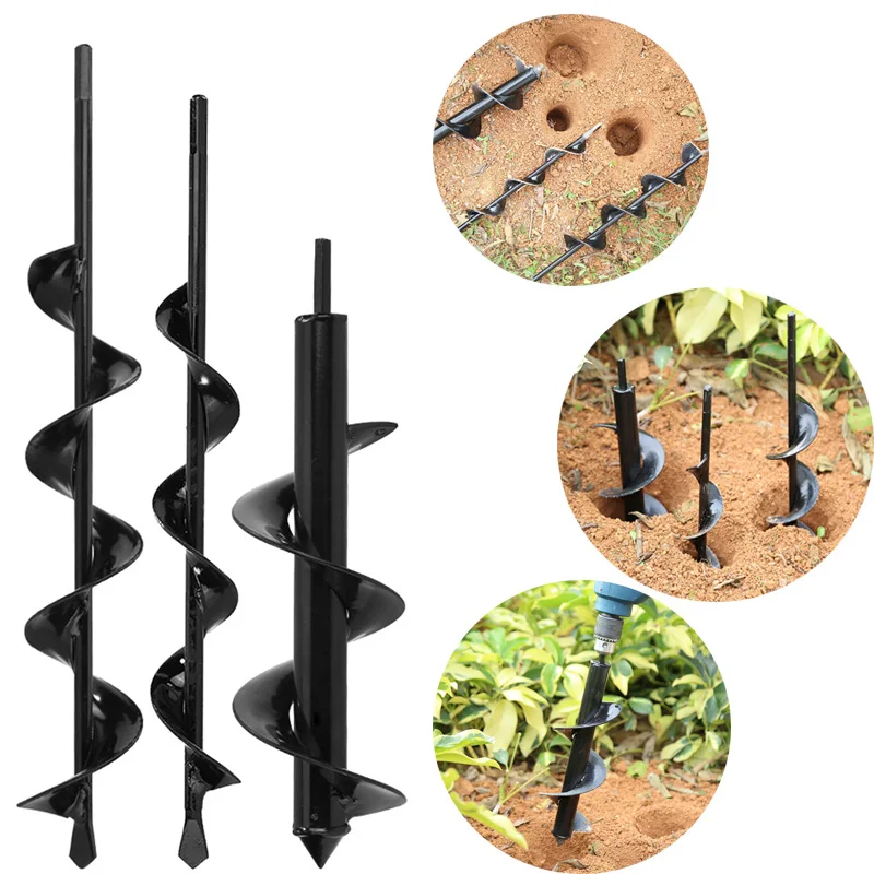 

Garden Auger Spiral Drill Bit Roto Flower Planter Bulb HEX Shaft Planting Hole Digger Drill Auger Yard Garden Tools