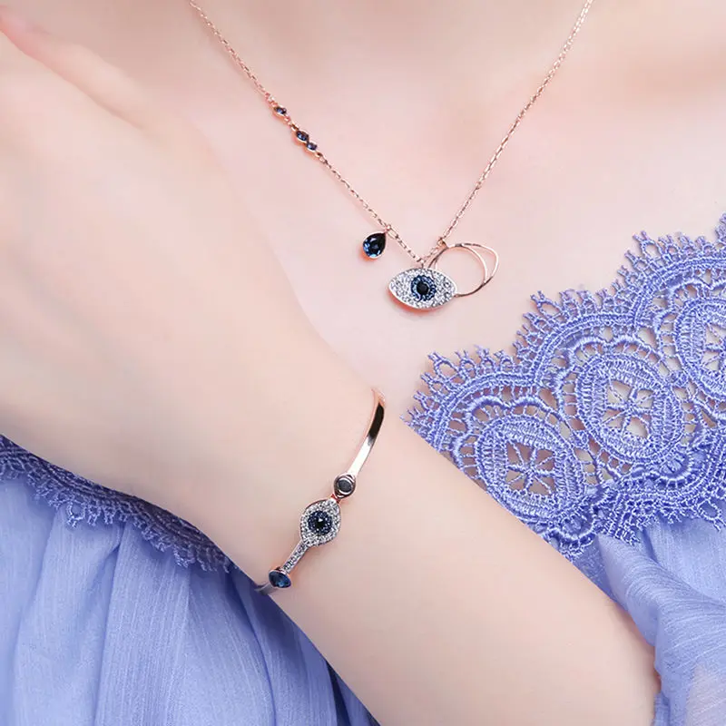 Tisvina к сожалению Evil Eye ожерелье s для женщин розовое золото цвет оригинальный