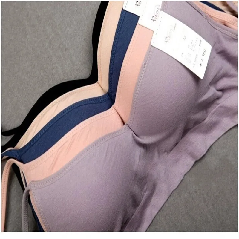 

100pcs/deep V Solid Wireless Seamless Bra Girl Fitness Tank Top Bra