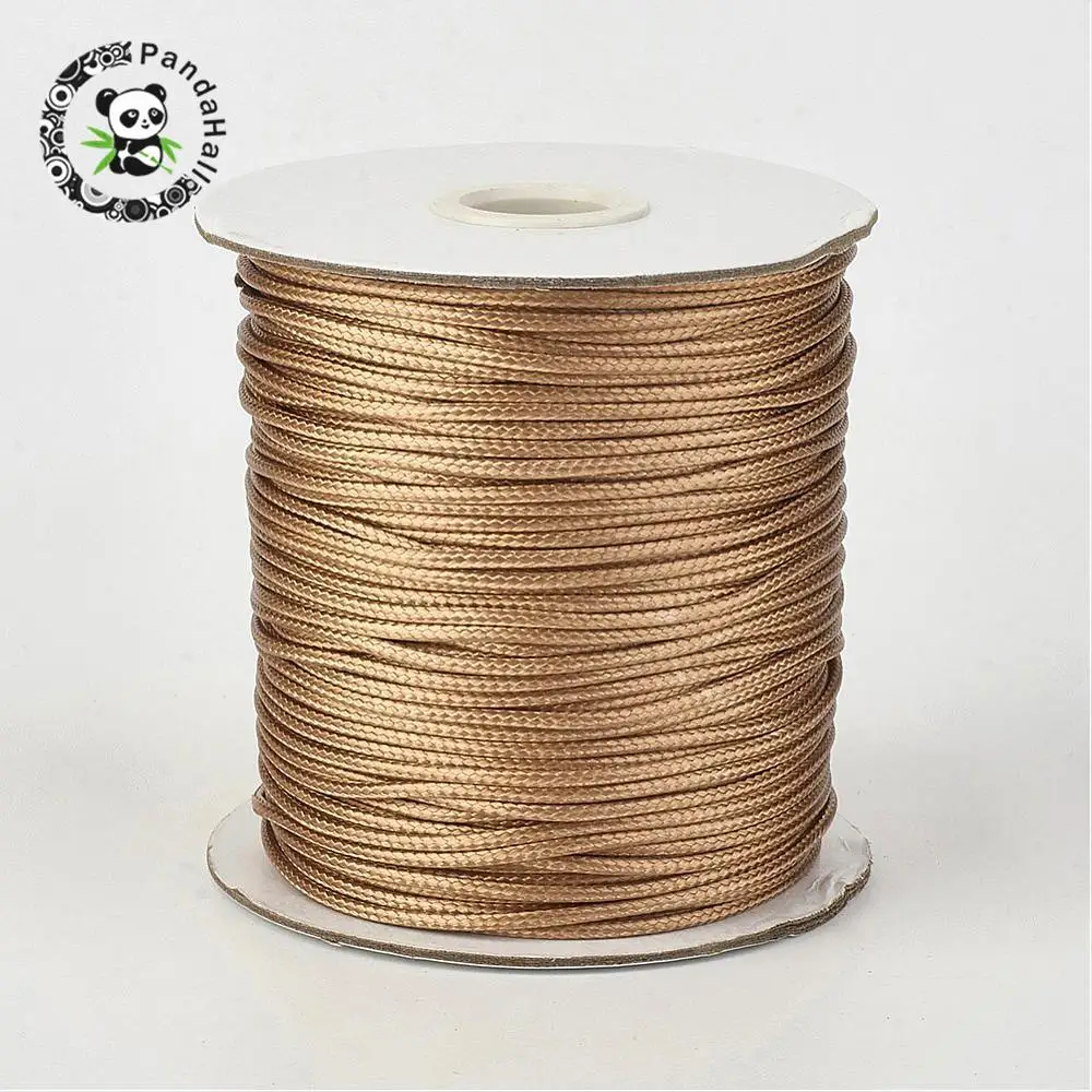 BurlyWood 0,5 мм корейский воск полиэстер Cord Jewelry findings для самостоятельного изготовления ювелирных изделий около 200 ярдов/рулон(182,88 м/рулон - Цвет: BurlyWood