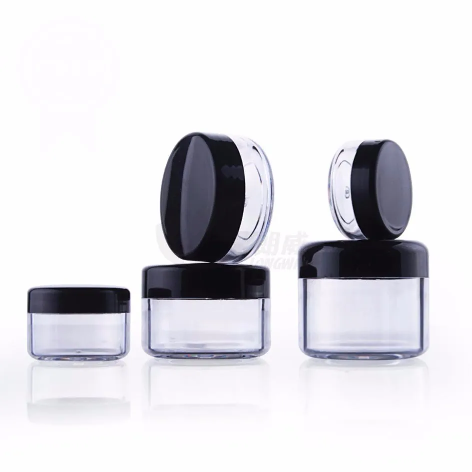 

500pcs/lot 3g 5g 10g 15g 20g Small cream jar Empty Refillable Bottles Sample Cosmetic Container Eyeshadow Makeup Packaging Case