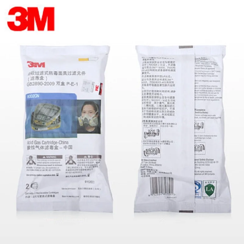3M 6002 кислотная противогаз картридж химических кислых газов фильтр подходит для 6000 7000 FF-400 серии SO2 водород хлорид сборка механическое