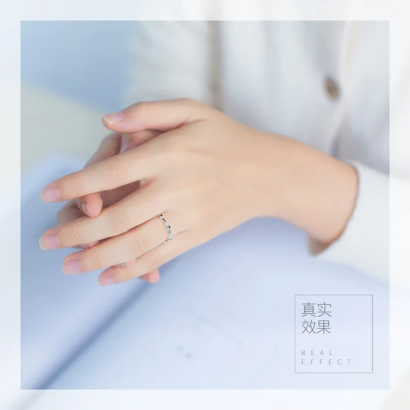 Реальный. Женское серебряное Ювелирное Украшение с черным агатом тонкое кольцо