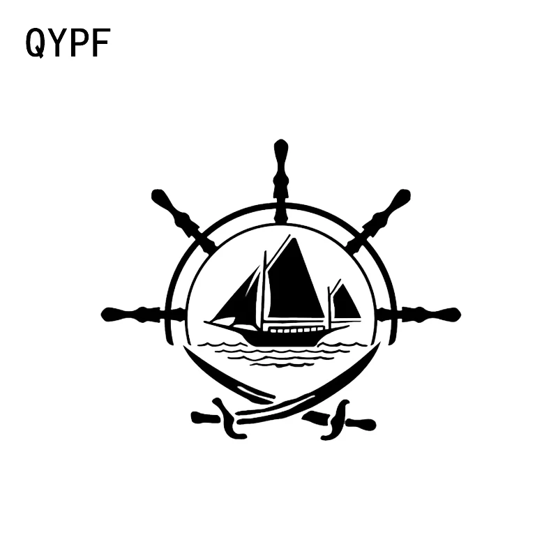 QYPF 15 7*13 1 см интересный декор для пляжа яхты корабля с парусами стикер стайлинга