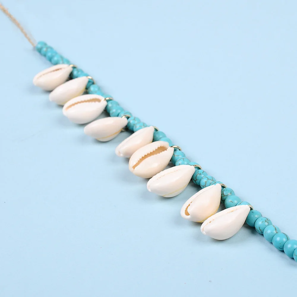 Bohemian Beaded Clavicle Chain Natural Shell Tassel Pendants Short Necklace Female 2019 Fashion Jewelry Statement Necklaces Hot | Украшения