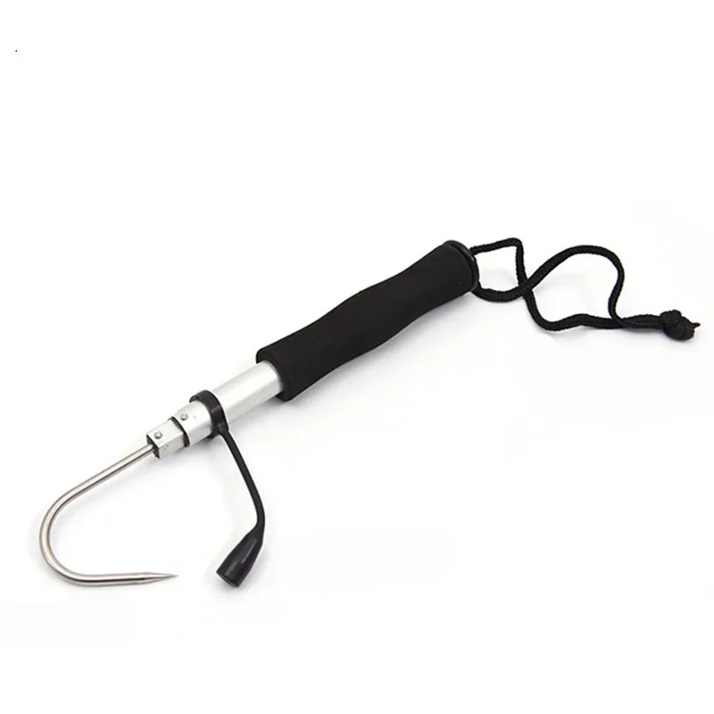 Leo Fishing Hooks 60cm Fine Telescopic Type Stainless Steel Aluminum Alloy Sea Boat Superior Quality Hook Tool | Спорт и развлечения