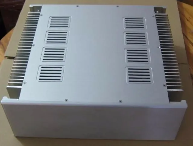 A-010 CNC все алюминиевый корпус шасси в корпусе коробка для DIY аудио усилитель мощности 432 мм* 150 мм* 370 мм