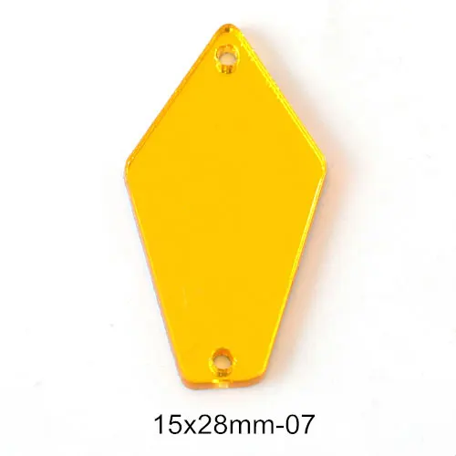 15x28mm-P07 50 шт золотые акриловые пришивные стразы с плоской задней стороной зеркальные акриловые золотые Пришивные из стразов для одежды аксессуары B7066 - Цвет: 15x28mm-P07