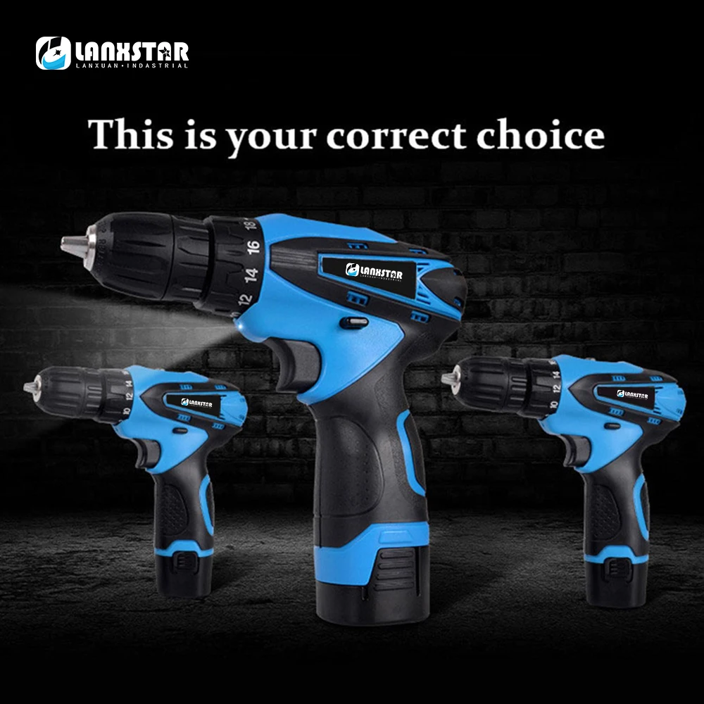 Lanxstar 16 8 vперезаряжаемая литиевая батарея Бытовая зарядка сверлильная деревянная