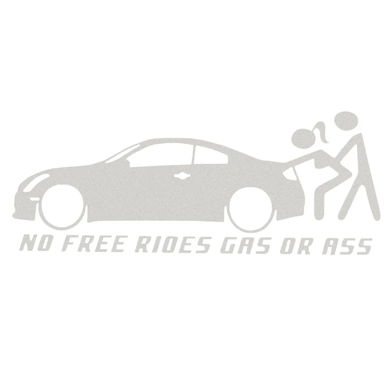 WT2 20*8 см газ или задница "No Free Rides" забавные виниловые наклейки для автомобиля, наклейки на окно, бампер, кузов, украшение для автомобиля - Название цвета: WT2