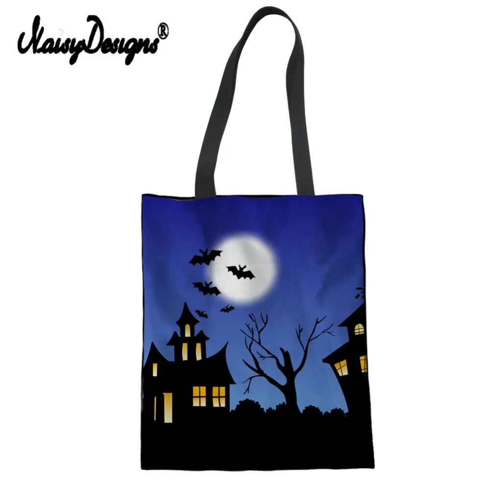 Брендовая женская складная сумка для покупок с надписью Happy Halloween | Багаж и сумки