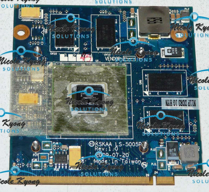 Рабочая видеокарта GT 330M N11P-GE1-A3 1G KSKAA LS-5005P K000092390 MXM II DDR3 VGA для ноутбука TOSHIBA A500 L550