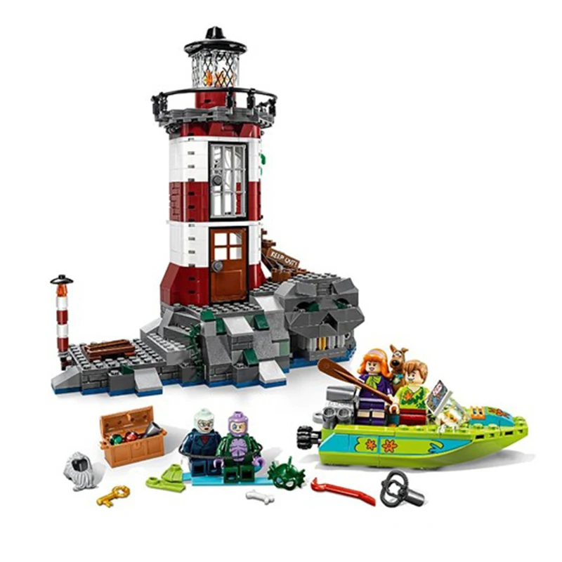 Мини-карта Блоки Fit 75903 Scooby Doo10431 маяк с привидениями набор игрушечные собаки детские подарки