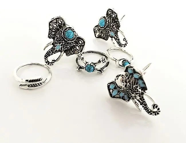 Новое модное кольцо со слоником 6 комплектов комбинированных упаковок с Луной и