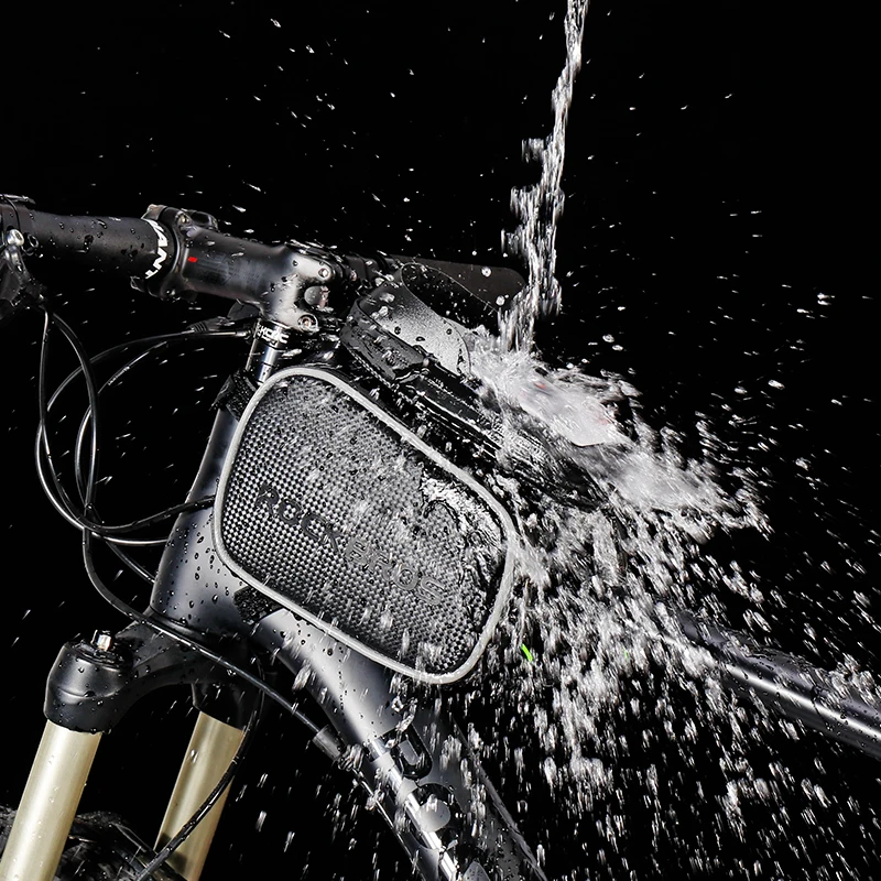 ROCKBROS Велоспортная велосипедная Топ труба сумка непромокаемая MTB Велосипедная рама спереди голову сотовый телефон Сенсорный экран сумка Паньер велосипедные Интимные аксессуары